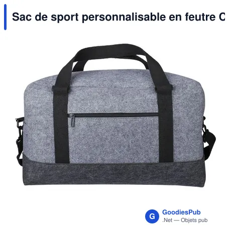 Sac de sport personnalisable en feutre Corliss avec logo