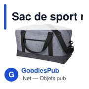 Sac de sport personnalisable en feutre Corliss avec logo - Miniature 2