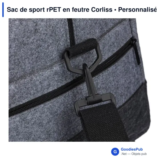 Sac de sport personnalisable en feutre Corliss avec logo - Image 11
