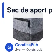 Sac de sport personnalisable en feutre Corliss avec logo - Miniature 12