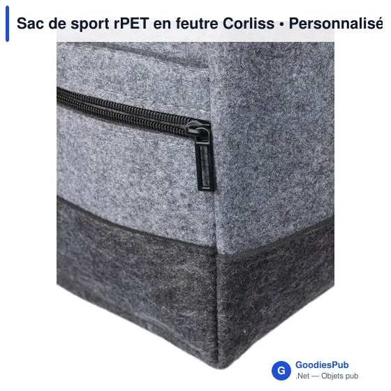 Sac de sport personnalisable en feutre Corliss avec logo - Image 12