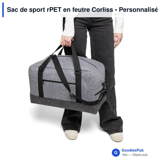 Sac de sport personnalisable en feutre Corliss avec logo - Image 3
