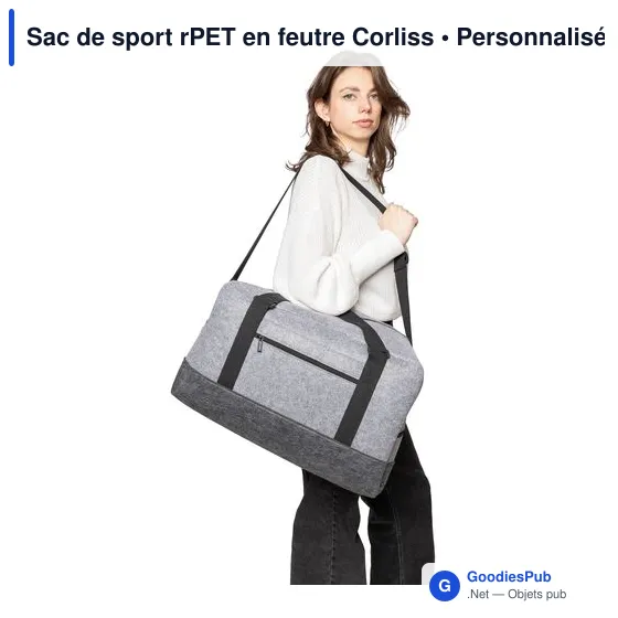 Sac de sport personnalisable en feutre Corliss avec logo - Image 4