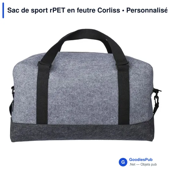 Sac de sport personnalisable en feutre Corliss avec logo - Image 5