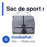 Sac de sport personnalisable en feutre Corliss avec logo - Miniature 6