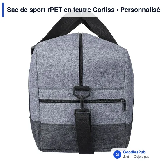 Sac de sport personnalisable en feutre Corliss avec logo - Image 6