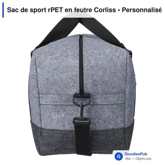 Sac de sport personnalisable en feutre Corliss avec logo - Image 7