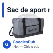 Sac de sport personnalisable en feutre Corliss avec logo - Miniature 8