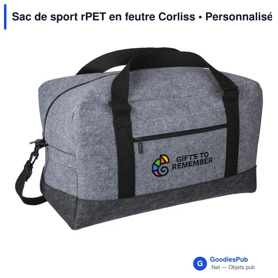 Sac de sport personnalisable en feutre Corliss avec logo - Image 8