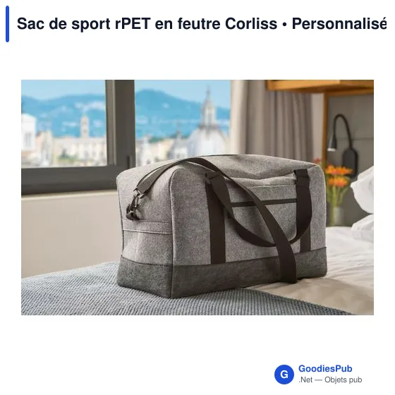 Sac de sport personnalisable en feutre Corliss avec logo - Image 10