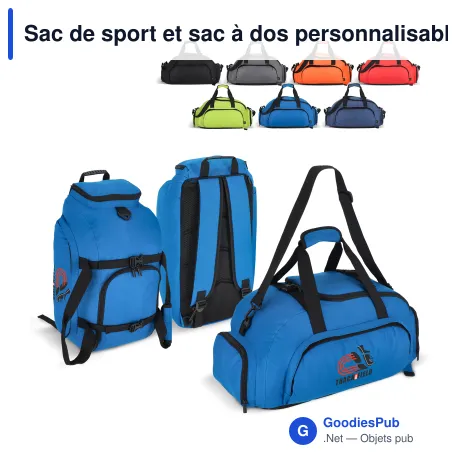 Sac de sport et sac à dos personnalisable R-PET 27 L avec logo - Karo