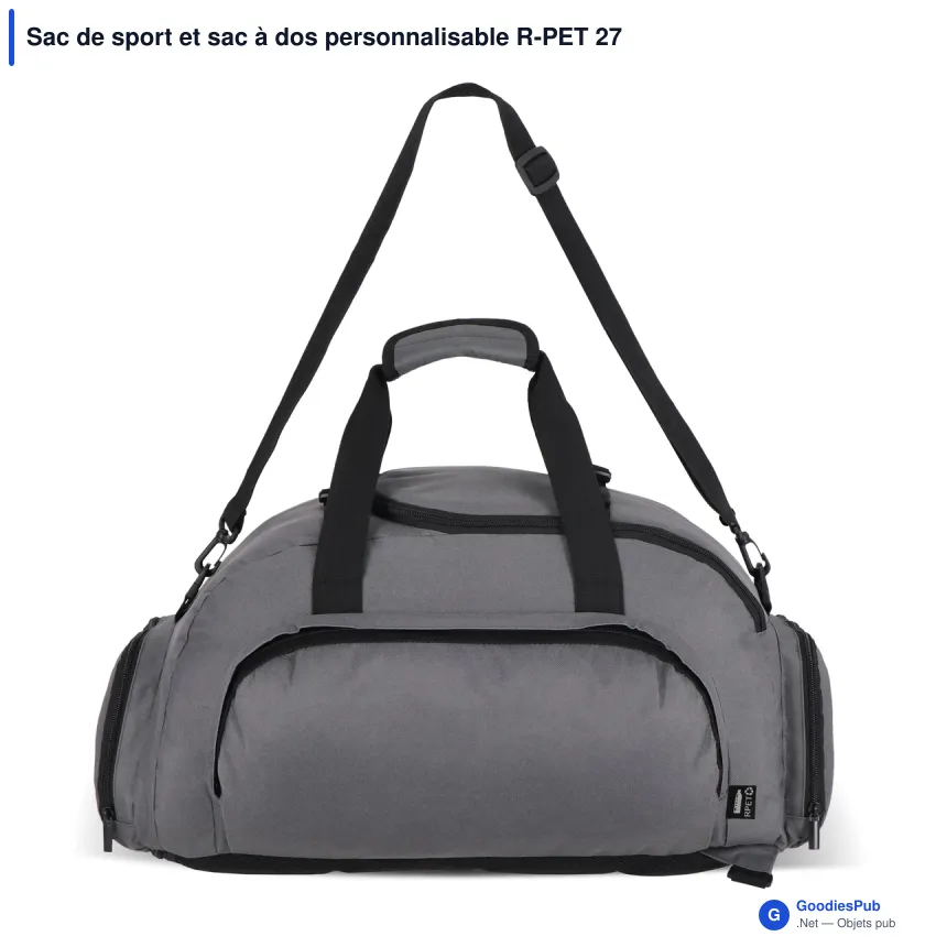 Sac de sport et sac à dos personnalisable R-PET 27 L avec logo - Karo - Image 6