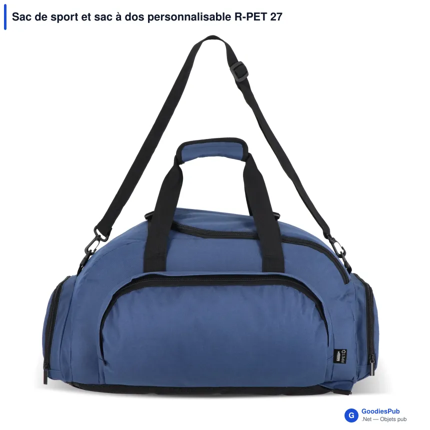 Sac de sport et sac à dos personnalisable R-PET 27 L avec logo - Karo - Image 7