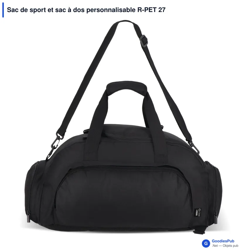 Sac de sport et sac à dos personnalisable R-PET 27 L avec logo - Karo - Image 8