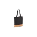Variante Noir - Sac de transport personnalisable en R-PET et liège 35 x 40 cm avec logo - Liège
