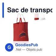 Sac de transport personnalisable en toile de coton 250 g/m² avec logo - 41 x 12 x 43 cm - Miniature 1