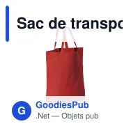 Sac de transport personnalisable en toile de coton 250 g/m² avec logo - 41 x 12 x 43 cm - Miniature 3