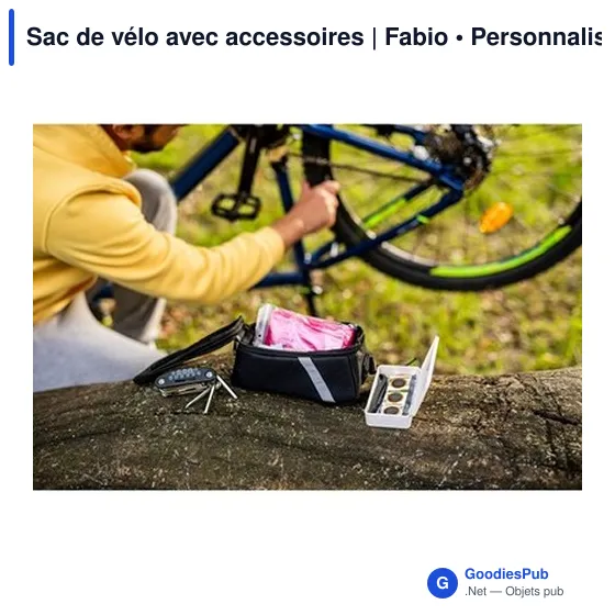 Sac de vélo personnalisable avec logo et accessoires | Fabio - Image 2