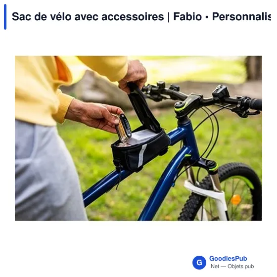 Sac de vélo personnalisable avec logo et accessoires | Fabio - Image 11