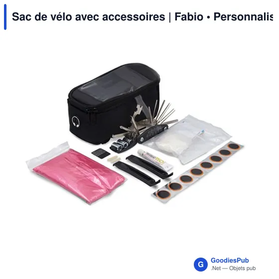 Sac de vélo personnalisable avec logo et accessoires | Fabio - Image 3