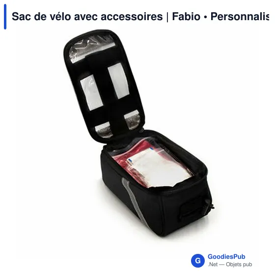 Sac de vélo personnalisable avec logo et accessoires | Fabio - Image 4