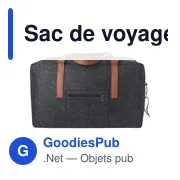 Sac de voyage personnalisable en feutre rPET avec logo - Natalie - Miniature 1