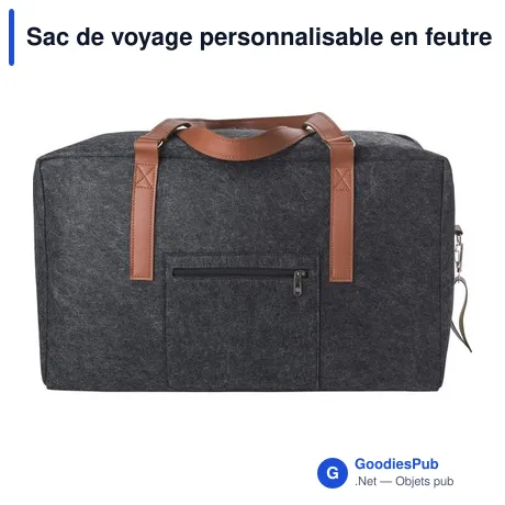 Sac de voyage personnalisable en feutre rPET avec logo - Natalie