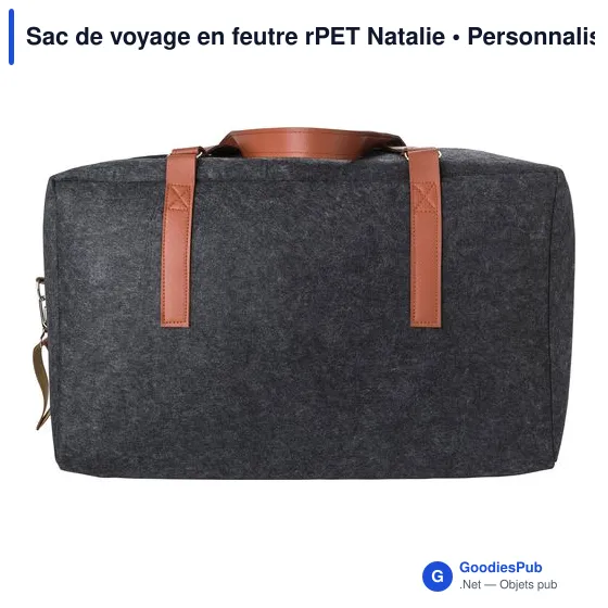 Sac de voyage personnalisable en feutre rPET avec logo - Natalie - Image 2