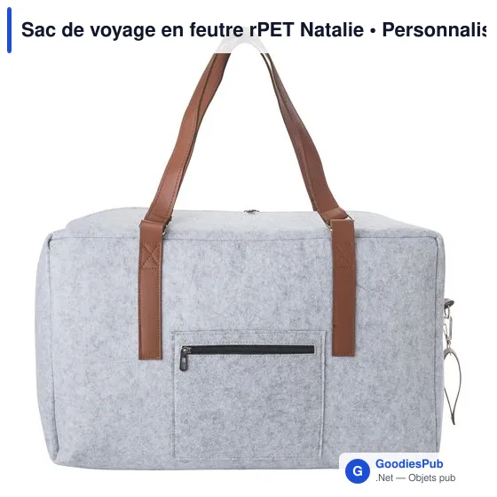 Sac de voyage personnalisable en feutre rPET avec logo - Natalie - Image 11