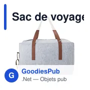 Sac de voyage personnalisable en feutre rPET avec logo - Natalie - Miniature 4