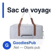 Sac de voyage personnalisable en feutre rPET avec logo - Natalie - Miniature 5