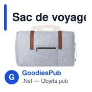 Sac de voyage personnalisable en feutre rPET avec logo - Natalie - Miniature 8