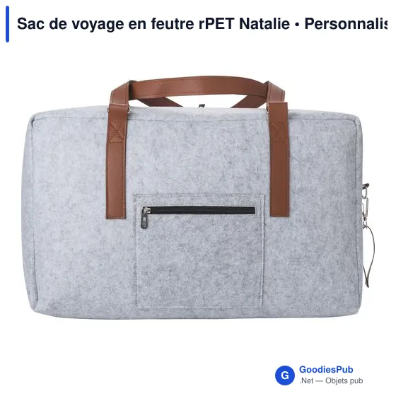 Sac de voyage personnalisable en feutre rPET avec logo - Natalie - Image 8