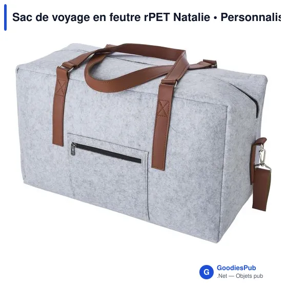 Sac de voyage personnalisable en feutre rPET avec logo - Natalie - Image 9