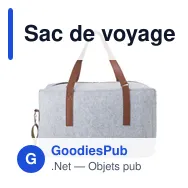 Sac de voyage personnalisable en feutre rPET avec logo - Natalie - Miniature 10