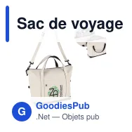 Sac de voyage personnalisable en toile recyclée 32 x 60 cm avec logo - InSideOut Reuuz - Miniature 1