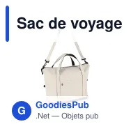 Sac de voyage personnalisable en toile recyclée 32 x 60 cm avec logo - InSideOut Reuuz - Miniature 2