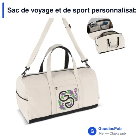 Sac de voyage et de sport personnalisable en toile recyclée - InSideOut Reuuz