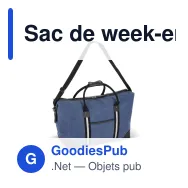 Sac de week-end personnalisable en toile de coton recyclé avec logo - Harper - Miniature 2