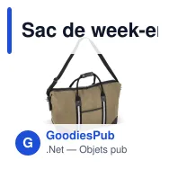 Sac de week-end personnalisable en toile de coton recyclé avec logo - Harper - Miniature 3