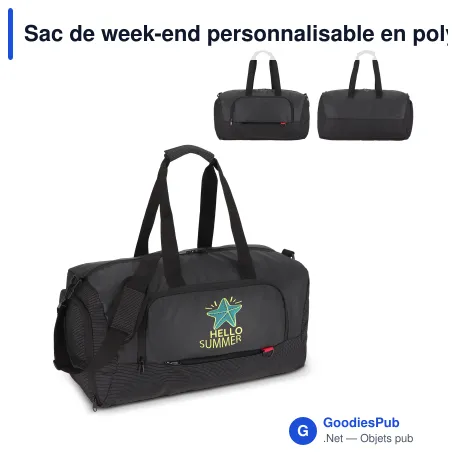 Sac de week-end personnalisable en polyester 27 L avec logo - Maverick
