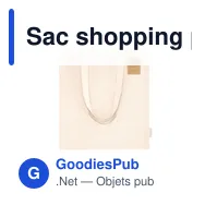 Sac shopping personnalisable en coton recyclé avec logo - Domarix - Miniature 4