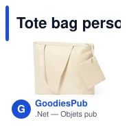 Tote bag personnalisable avec logo pour entreprises et événements - Miniature 1
