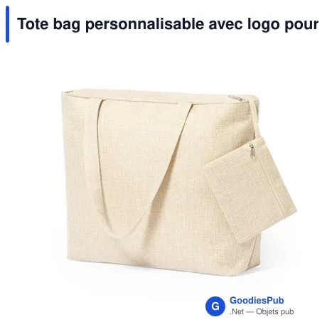 Tote bag personnalisable avec logo pour entreprises et événements