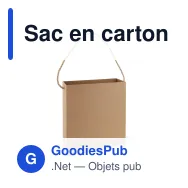 Sac en carton personnalisable carré 35 x 35 cm avec logo - Grand format - Miniature 2