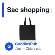 Sac shopping personnalisable en coton bio 140 g/m² avec logo - Anses longues - Miniature 3