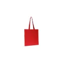 Variante Rouge - Sac shopping personnalisable en coton bio 140 g/m² avec logo - Anses longues
