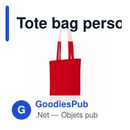Tote bag personnalisable en coton recyclé 140 g/m² 38x42 cm avec logo - Recyclé - Miniature 4