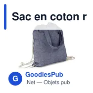 Sac en coton recyclé 2 en 1 personnalisable avec logo | Gondulfo - Miniature 1