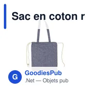 Sac en coton recyclé 2 en 1 personnalisable avec logo | Gondulfo - Miniature 2